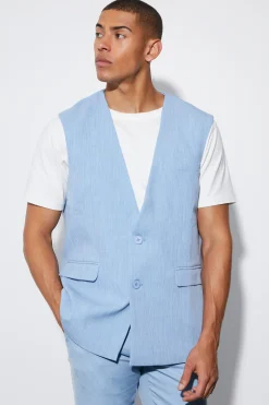 Oversized Single Breasted Blazer Vest | BoohooMAN UK