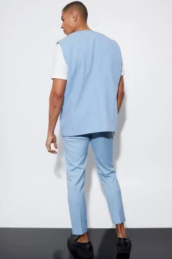 Oversized Single Breasted Blazer Vest | BoohooMAN UK