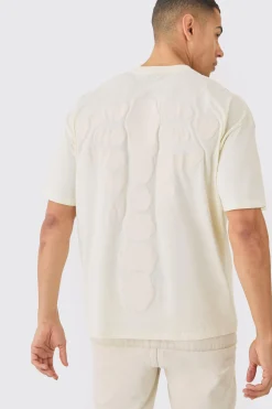 Oversized Skeleton Back Puff Print Print T-shirt | BoohooMAN UK