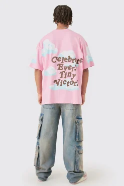 Oversized Skeleton Make It Happen Graphic T-shirt | BoohooMAN UK