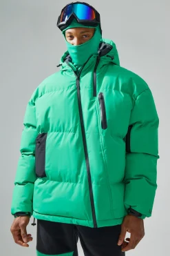 Oversized Ski Puffer Jacket | BoohooMAN UK