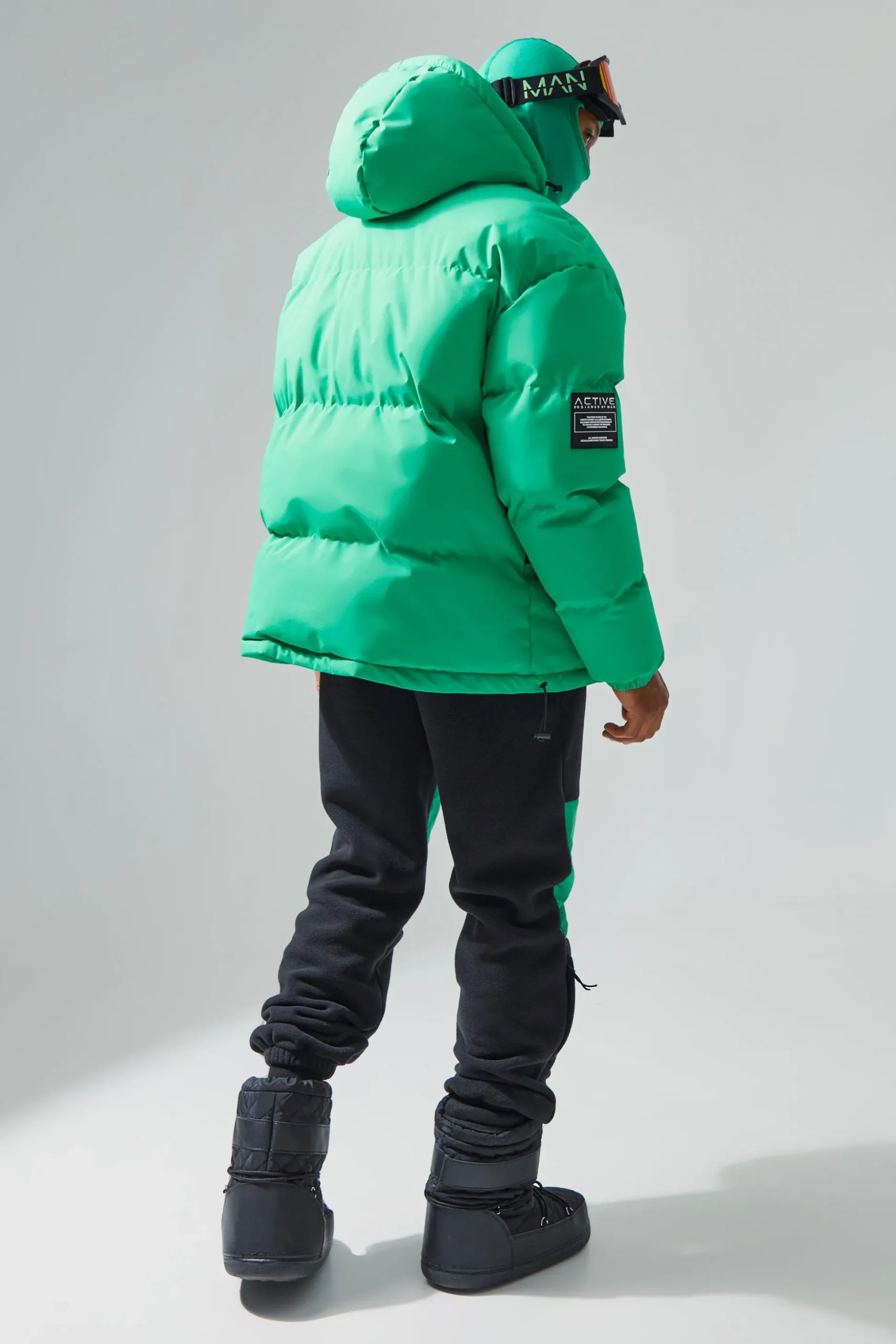 Oversized Ski Puffer Jacket | BoohooMAN UK