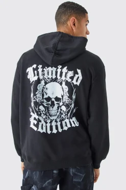 Oversized Skull Graphic Hoodie | BoohooMAN UK