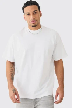 Oversized Skull Stencil Heavyweight T-shirt | BoohooMAN UK