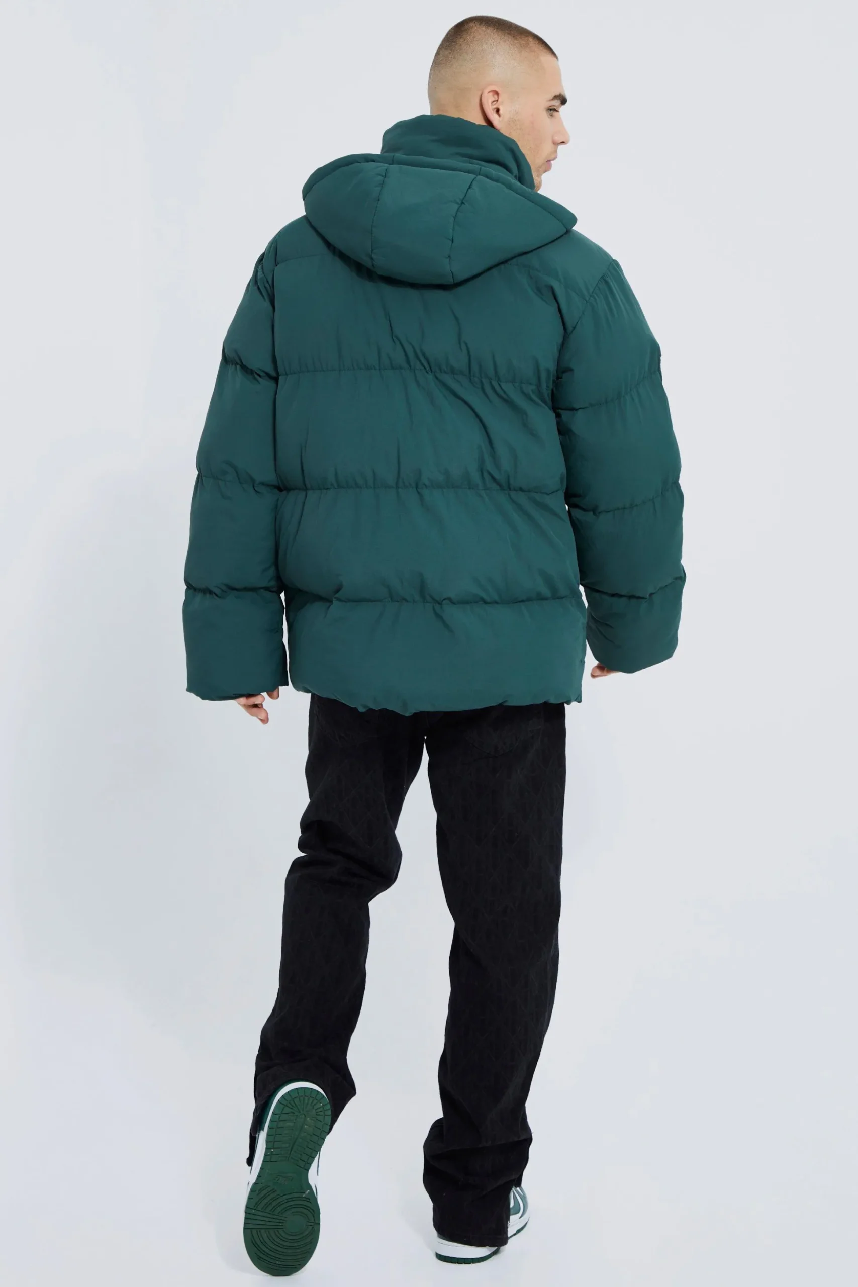 Oversized Soft Hooded Puffer | BoohooMAN UK