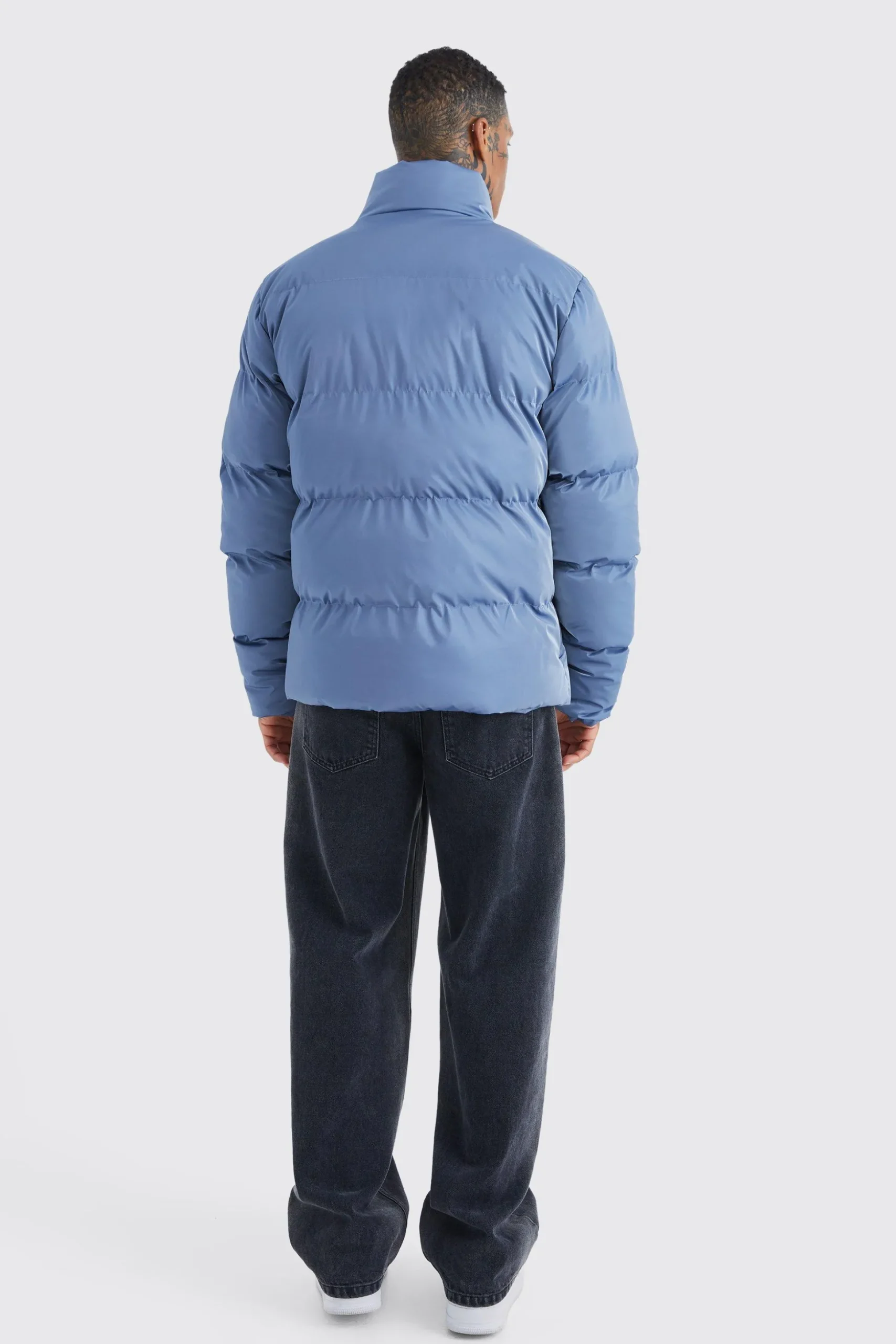Oversized Soft Sheen Nylon Puffer | BoohooMAN UK