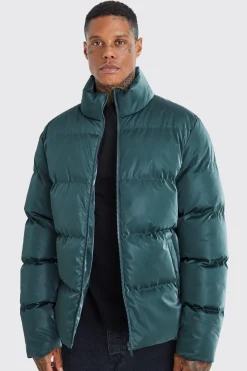 Oversized Soft Sheen Nylon Puffer | BoohooMAN UK