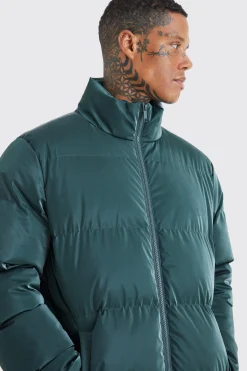 Oversized Soft Sheen Nylon Puffer | BoohooMAN UK