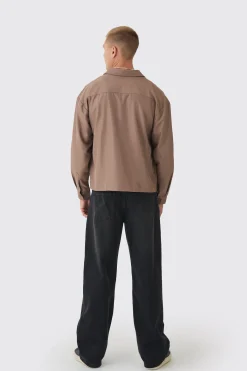 Oversized Soft Twill Long Sleeve Shirt | BoohooMAN UK