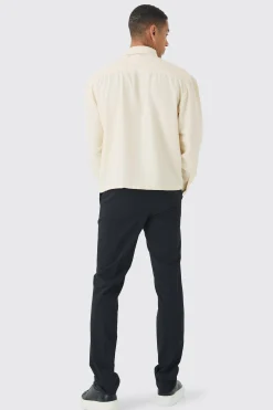 Oversized Soft Twill Long Sleeve Shirt | BoohooMAN UK