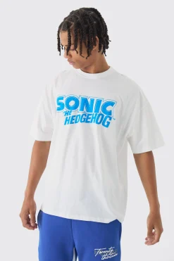 Oversized Sonic And Friends License Print T-Shirt | BoohooMAN UK