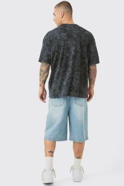 Oversized Sonic Anime Snow Wash License T-shirt | BoohooMAN UK