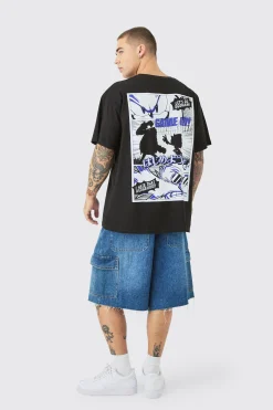 Oversized Sonic The Hedgehog Anime License T-shirt | BoohooMAN UK