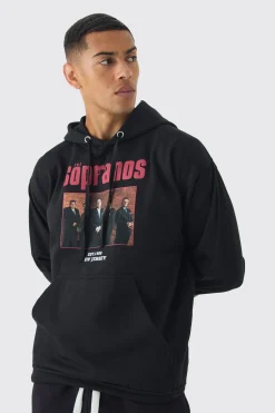 Oversized Sopranos License Hoodie | BoohooMAN UK