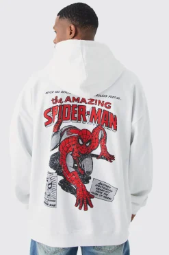 Oversized Spiderman License Hoodie | BoohooMAN UK