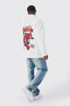 Oversized Spiderman License Hoodie | BoohooMAN UK