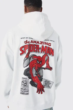 Oversized Spiderman License Hoodie | BoohooMAN UK