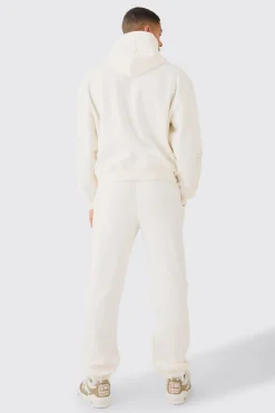 Oversized Spray Wash Rose Embroidery Tracksuit | BoohooMAN UK