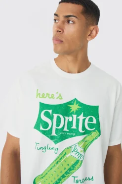 Oversized Sprite License Print T-Shirt | BoohooMAN UK
