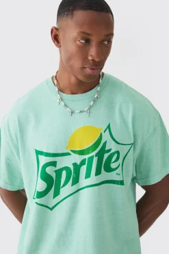 Oversized Sprite Wash License T-shirt | BoohooMAN UK