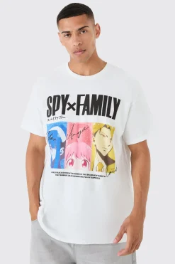 Oversized Spy Family Anime License T-shirt | BoohooMAN UK