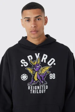 Oversized Spyro License Hoodie | BoohooMAN UK