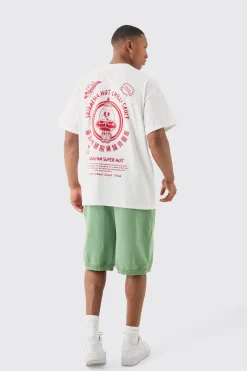 Oversized Sriracha Sauce License T-shirt | BoohooMAN UK