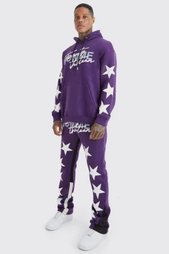 Oversized Star Homme Print Tracksuit | BoohooMAN UK