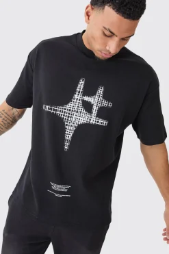 Oversized Star T-shirt | BoohooMAN UK