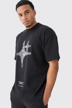 Oversized Star T-shirt | BoohooMAN UK