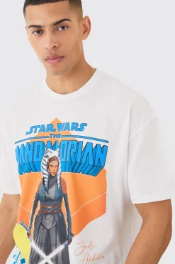 Oversized Star Wars Asoka Mandalorian License T-shirt | BoohooMAN UK