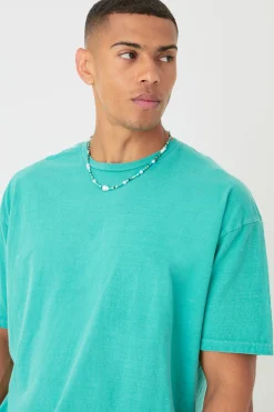 Oversized Stencil Floral Wash Back Print T-shirt | BoohooMAN UK