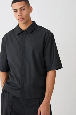 Oversized Stretch Floral Print Shirt | BoohooMAN UK