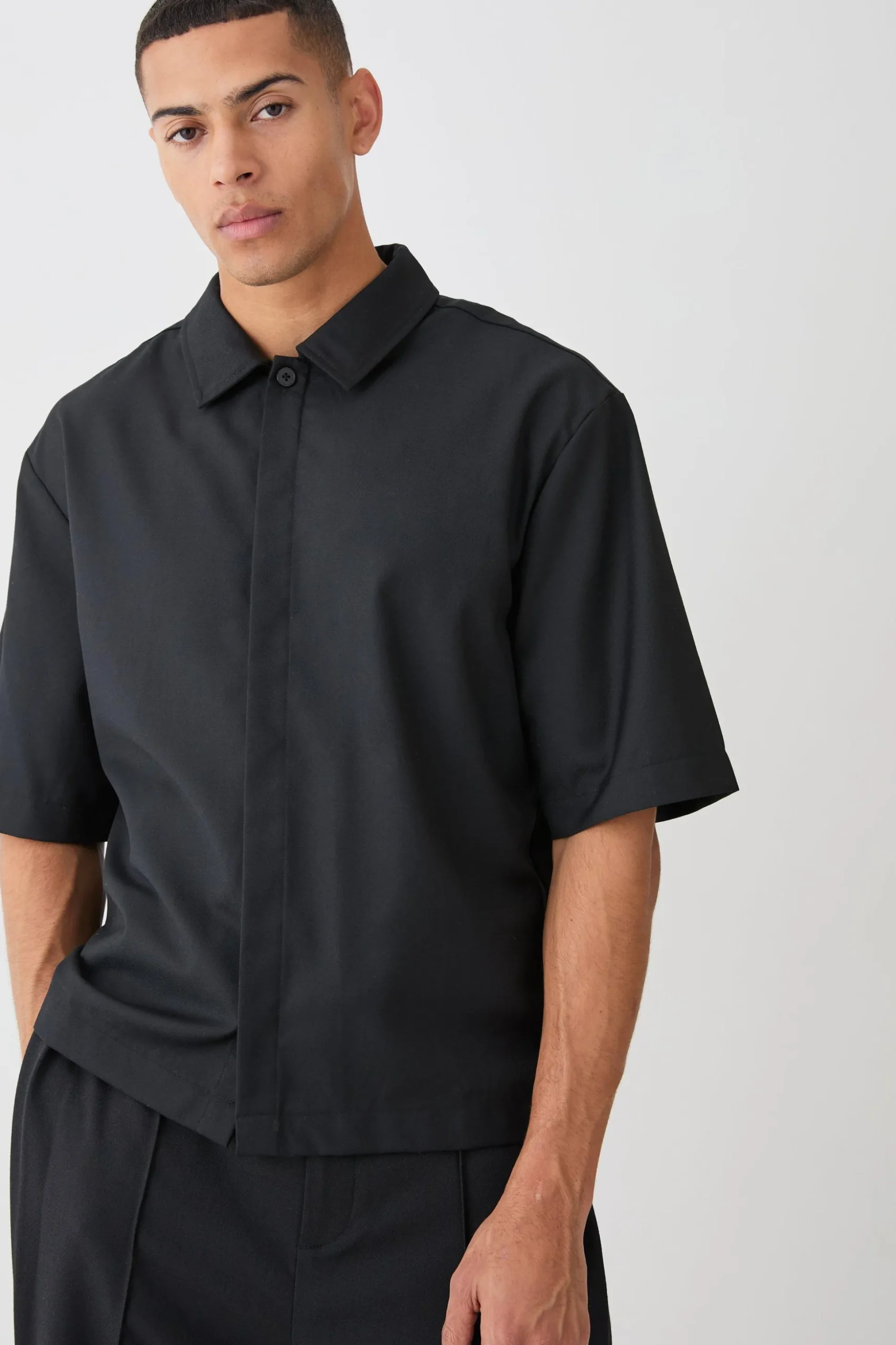 Oversized Stretch Floral Print Shirt | BoohooMAN UK