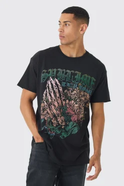 Oversized Sublime Band License Print T-Shirt | BoohooMAN UK