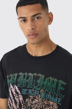 Oversized Sublime Band License Print T-Shirt | BoohooMAN UK