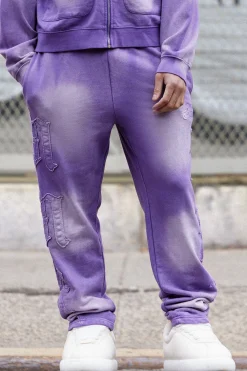 Oversized Sun Bleached 13 Gusset Jogger | BoohooMAN UK