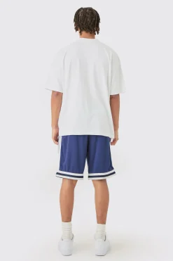 Oversized Superman License T-shirt And Mesh Short Set | BoohooMAN UK