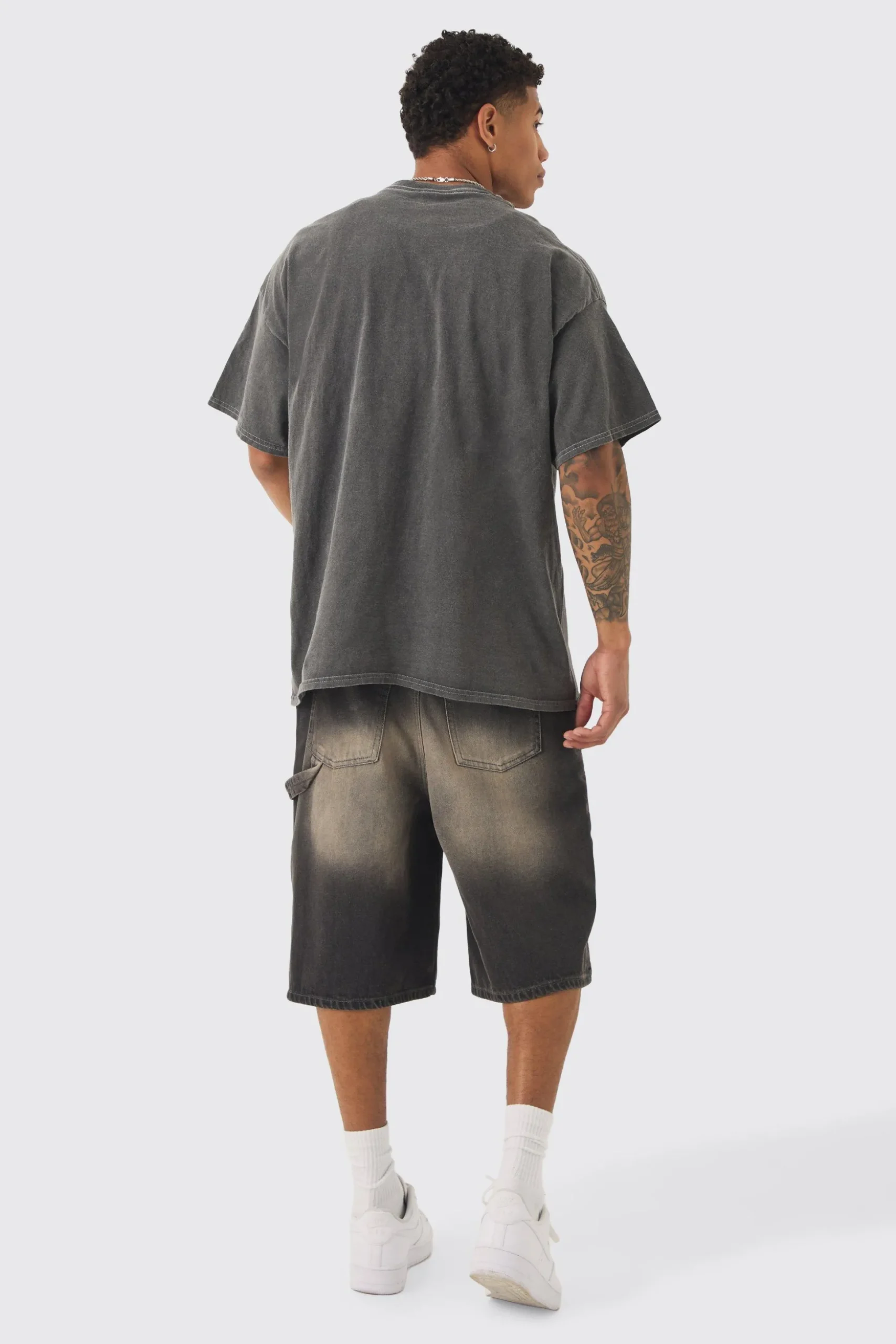 Oversized Superman Wash License T-shirt | BoohooMAN UK
