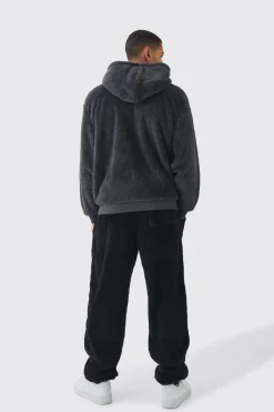 Oversized Teddy Borg Cuffed Joggers | BoohooMAN UK