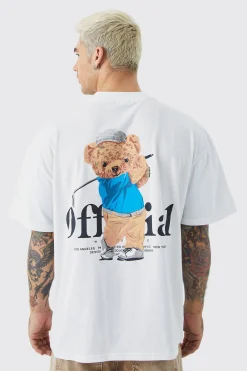 Oversized Teddy Graphic Ringer T-shirt | BoohooMAN UK