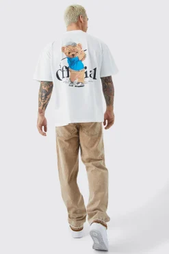 Oversized Teddy Graphic Ringer T-shirt | BoohooMAN UK