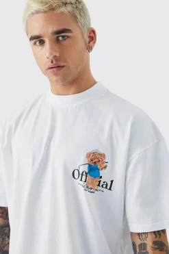 Oversized Teddy Graphic Ringer T-shirt | BoohooMAN UK