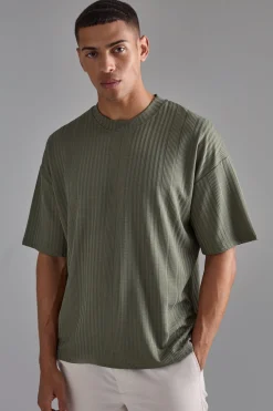 Oversized Textured T-shirt | BoohooMAN UK