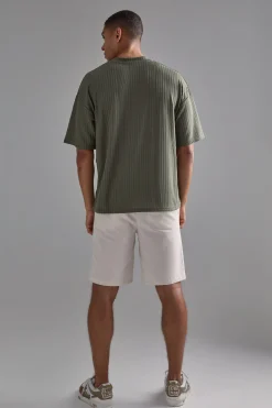Oversized Textured T-shirt | BoohooMAN UK