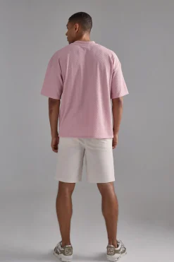 Oversized Textured T-shirt | BoohooMAN UK