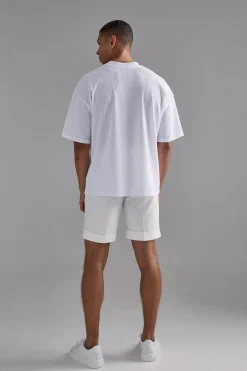 Oversized Textured T-shirt | BoohooMAN UK