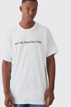 Oversized This Is My Match Day T-shirt | BoohooMAN UK