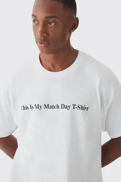 Oversized This Is My Match Day T-shirt | BoohooMAN UK
