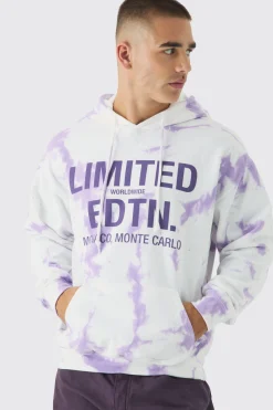 Oversized Tie Dye Limited Edtn Hoodie | BoohooMAN UK